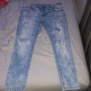 American Eagle Outfitters Acid Wash Ripped Jeans